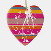 抽象的な花模様カット セラミックオーナメント (右)