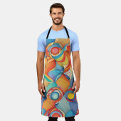 抽象的な花 エプロン (着用した状態)