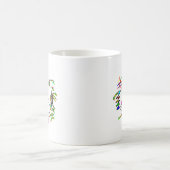 抽象的な花 コーヒーマグカップ (中央)