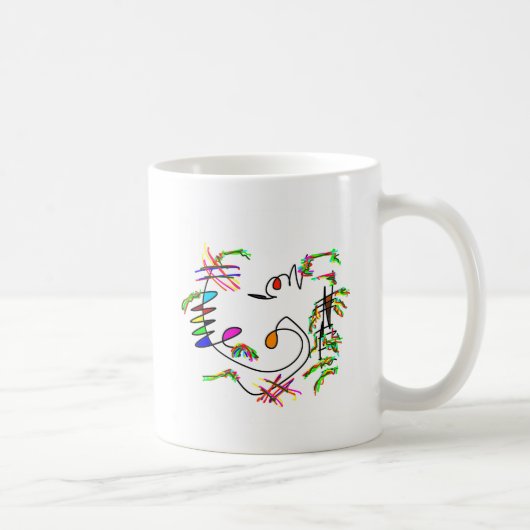 抽象的な花 コーヒーマグカップ (右)