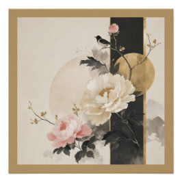 "抽象的な花" ポスター