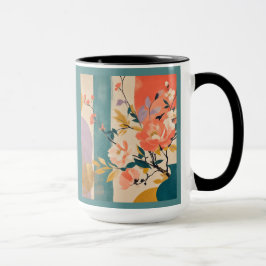 "抽象的な花" マグカップ