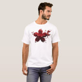 抽象的な花 35 オリジナルTシャツデザイン Tシャツ (正面フル)
