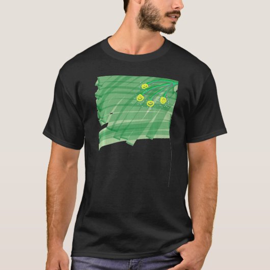 抽象的な花 Tシャツ (正面)
