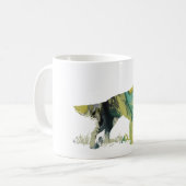 抽象的な英国セッターのシルエット コーヒーマグカップ (正面左)