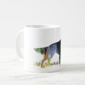 抽象的な英国セッターのシルエット コーヒーマグカップ (正面左)