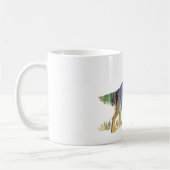 抽象的な英国セッターのシルエット コーヒーマグカップ (左)