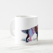 抽象的な英国セッターのシルエット コーヒーマグカップ (正面左)