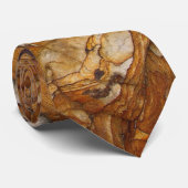 抽象的な茶色およびベージュ砂岩石パターン ネクタイ (ロール)