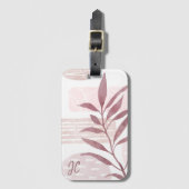 抽象的な落ち着く水彩の形 ラゲッジタグ (正面縦)
