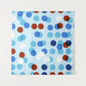 抽象的な落書きの装飾が施されたシームレスなパターン タペストリー (正面(横))