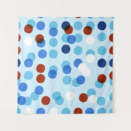 抽象的な落書きの装飾が施されたシームレスなパターン（ドット）,  タペストリー (正面)