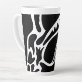 抽象的な落書き モノクロ 8枚のうち4 カフェラテマグ (左アングル)