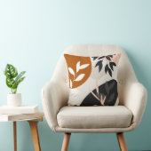 抽象的な葉のアート クッション (椅子)