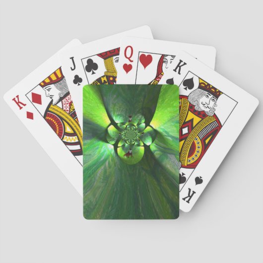 抽象的な葉のキツネ トランプ (裏面)