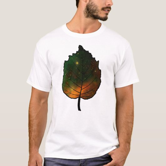 抽象的な葉のデザイン Tシャツ (正面)