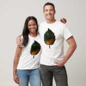抽象的な葉のデザイン Tシャツ (ユニセックス)