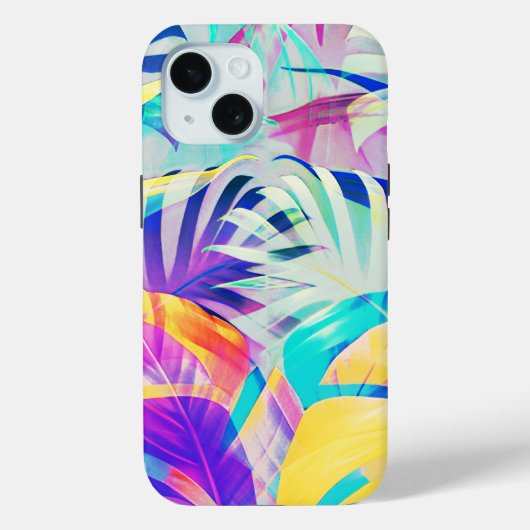 抽象的な葉の自然の花柄 Case-Mate iPhoneケース (裏面)