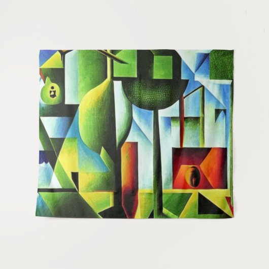 抽象的な葉 タペストリー (正面(横))