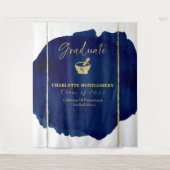 抽象的な薬学部卒業式の背景 タペストリー (正面)