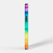 抽象的な虹のカラフルな背景、壁紙。M iPhoneケース (右側面)