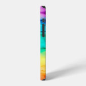 抽象的な虹のカラフルな背景、壁紙。M iPhoneケース (左側面)
