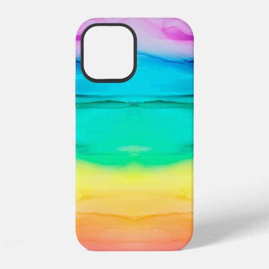 抽象的な虹のカラフルな背景、壁紙。M iPhoneケース (裏面)