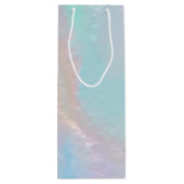 抽象的な虹のテクスチャ ワインギフトバッグ (裏面)