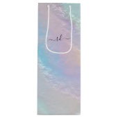 抽象的な虹のテクスチャ ワインギフトバッグ (正面)