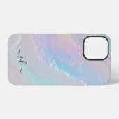 抽象的な虹のテクスチャ iPhoneケース (裏面横)