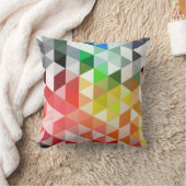抽象的な虹の三角形パターン クッション (ブランケット)