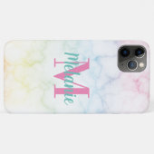 抽象的な虹の大理石 ピンク 青 黄色 Case-Mate iPhoneケース (裏面(横))