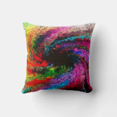抽象的な虹の嵐のグランジな芸術の装飾用クッション クッション (裏面)