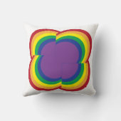 抽象的な虹の枕 クッション (裏面)