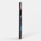 抽象的な虹の渦巻きとスパークル Case-Mate iPhoneケース (裏面/右)