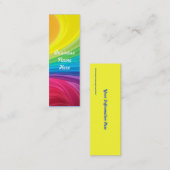 抽象的な虹の渦巻のしおりの名刺 スキニー名刺 (正面/裏面)