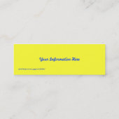 抽象的な虹の渦巻のしおりの名刺 スキニー名刺 (裏面)