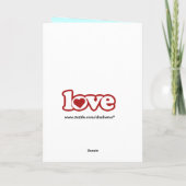 抽象的な虹グランジな愛挨拶状 カード (裏面)