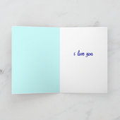 抽象的な虹グランジな愛挨拶状 カード (内部)