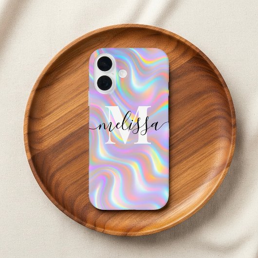 抽象的な虹色3D効果モノグラム Case-Mate iPhoneケース