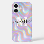 抽象的な虹色3D効果モノグラム Case-Mate iPhoneケース (裏面)