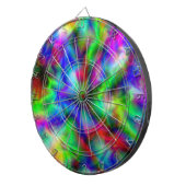 抽象的な虹色 ダーツボード (正面右)