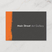 抽象的な蜜柑ブラシストロークモダンのプロフェッショナル 名刺 (正面)
