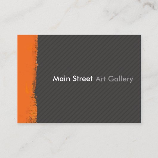 抽象的な蜜柑ブラシストロークモダンのプロフェッショナル 名刺 (正面)