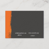 抽象的な蜜柑ブラシストロークモダンのプロフェッショナル 名刺 (裏面)