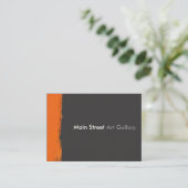 抽象的な蜜柑ブラシストロークモダンのプロフェッショナル 名刺 (スタンド正面)