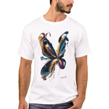 抽象的な蝶のアート - 流れる色彩表現