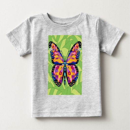 抽象的な蝶の絵 ベビーTシャツ (正面)
