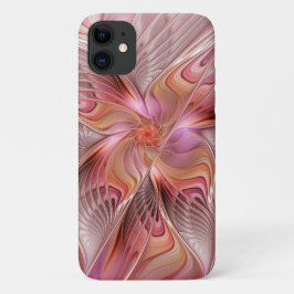 抽象的な蝶 カラフルなファンタジー フラクタルアート iPhone 11 ケース