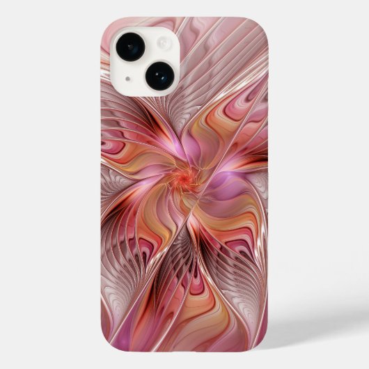抽象的な蝶 カラフルなファンタジー フラクタルアート Case-Mate iPhoneケース (裏面)